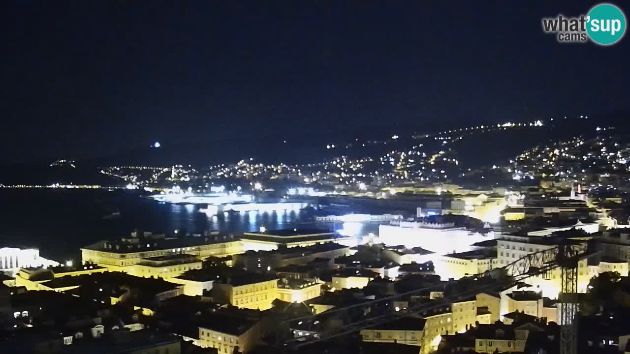 Live webcam Trieste – Panorama of the city, the Gulf, the maritime station and the Miramare castle