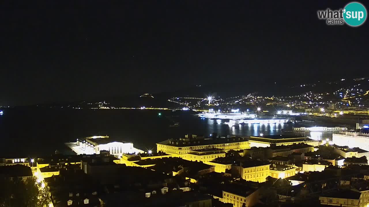 Live webcam Trieste – Panorama of the city, the Gulf, the maritime station and the Miramare castle