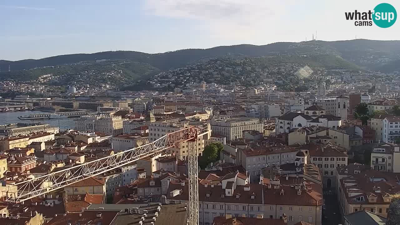 Webcam en vivo Trieste, ciudad, golfo, puerto y castillo de Miramare