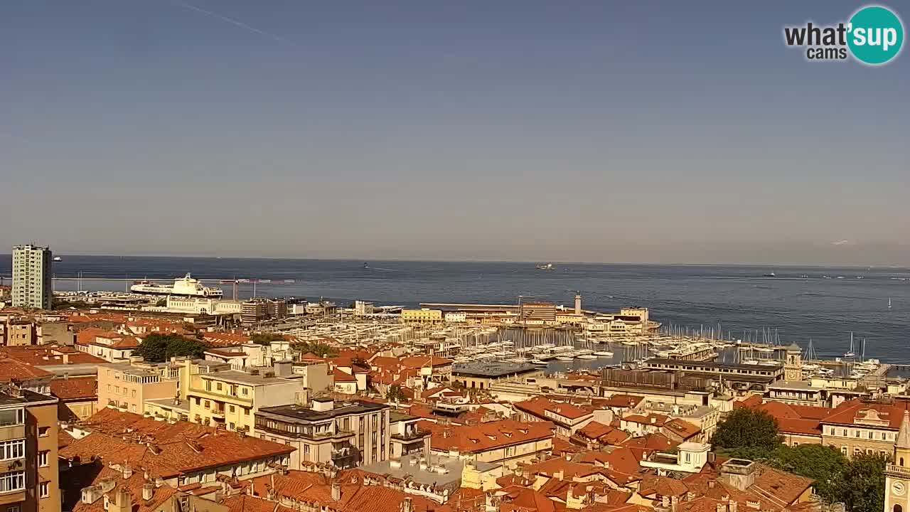 Live-Webcam Triest – Panorama der Stadt, des Golfs, der Seestation und des Schlosses Miramare