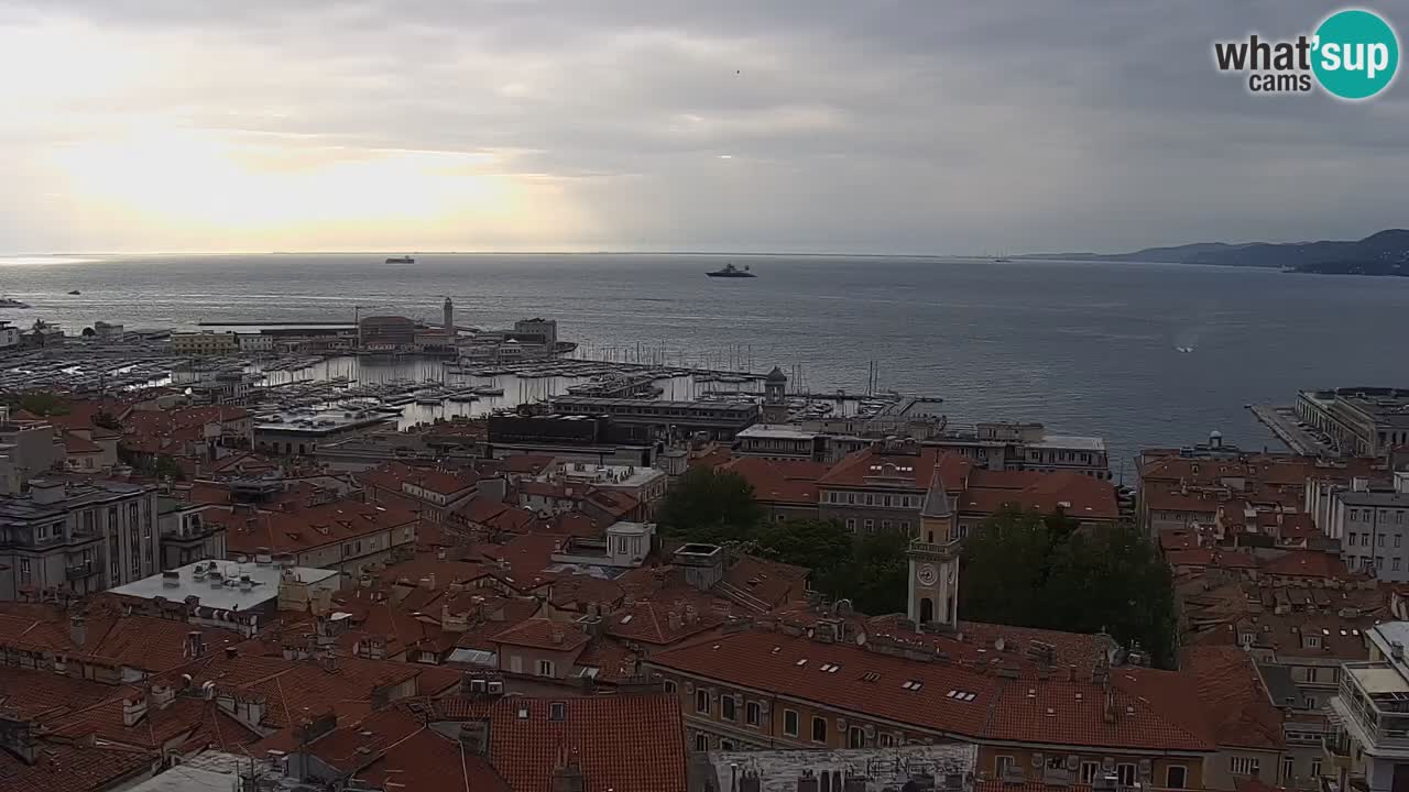Live-Webcam Triest – Panorama der Stadt, des Golfs, der Seestation und des Schlosses Miramare