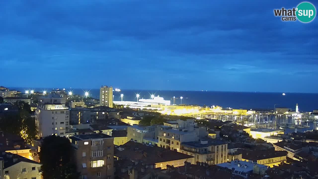 Webcam en vivo Trieste, ciudad, golfo, puerto y castillo de Miramare