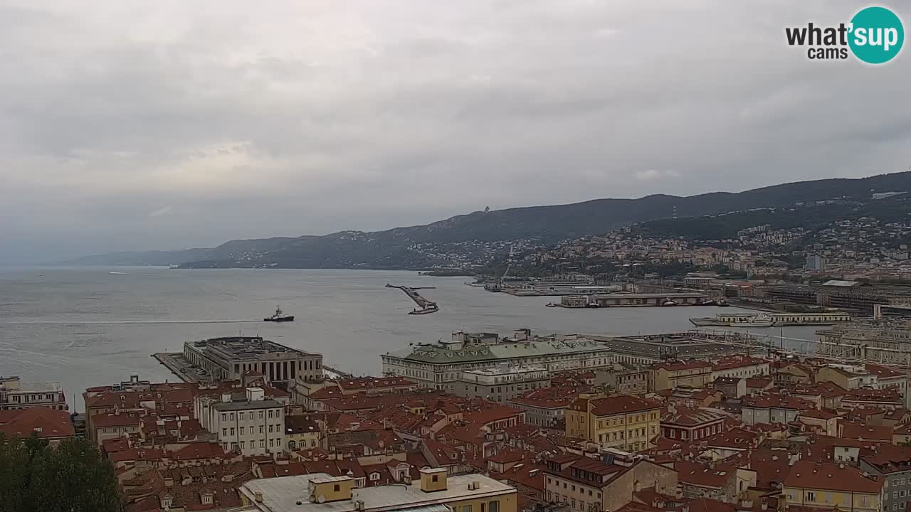 Live-Webcam Triest – Panorama der Stadt, des Golfs, der Seestation und des Schlosses Miramare