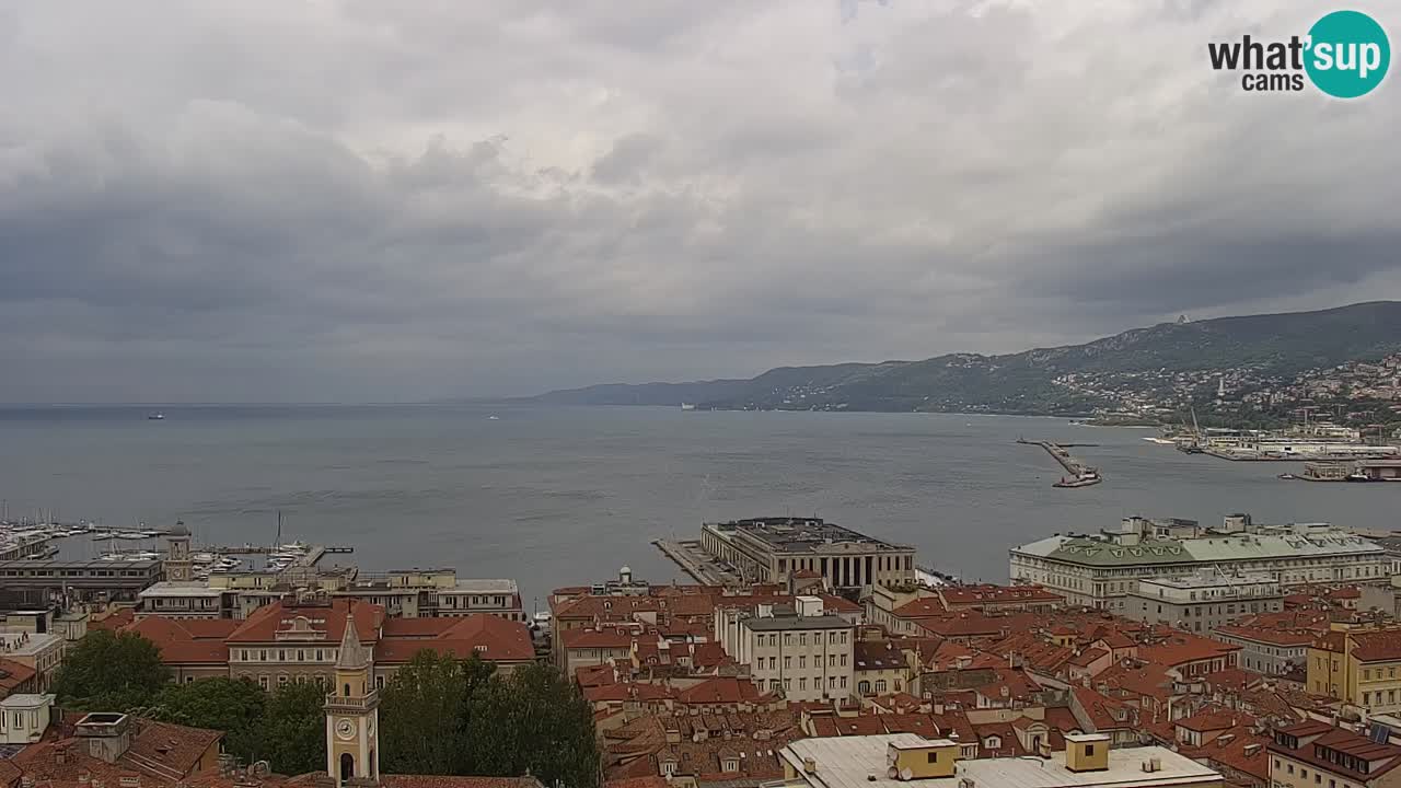 Webcam en vivo Trieste, ciudad, golfo, puerto y castillo de Miramare