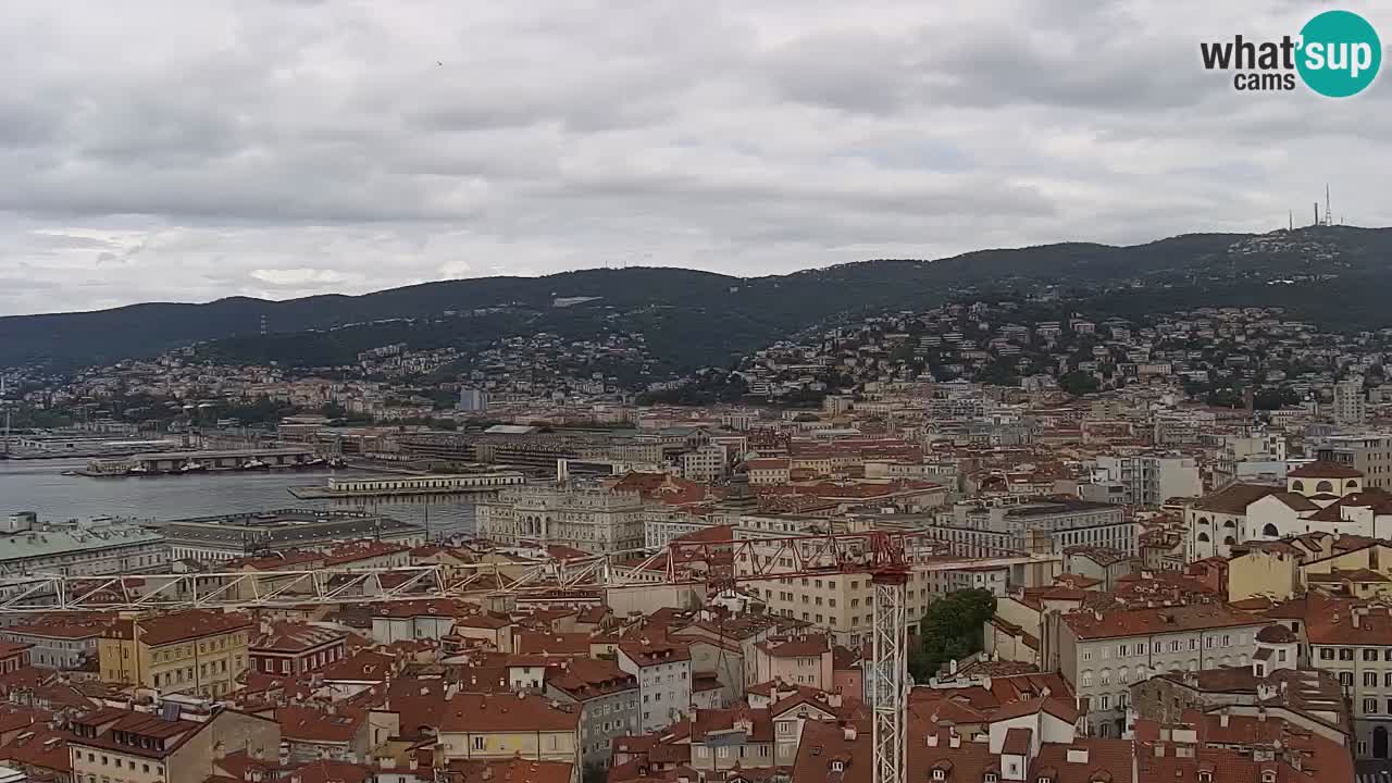 Webcam en vivo Trieste, ciudad, golfo, puerto y castillo de Miramare