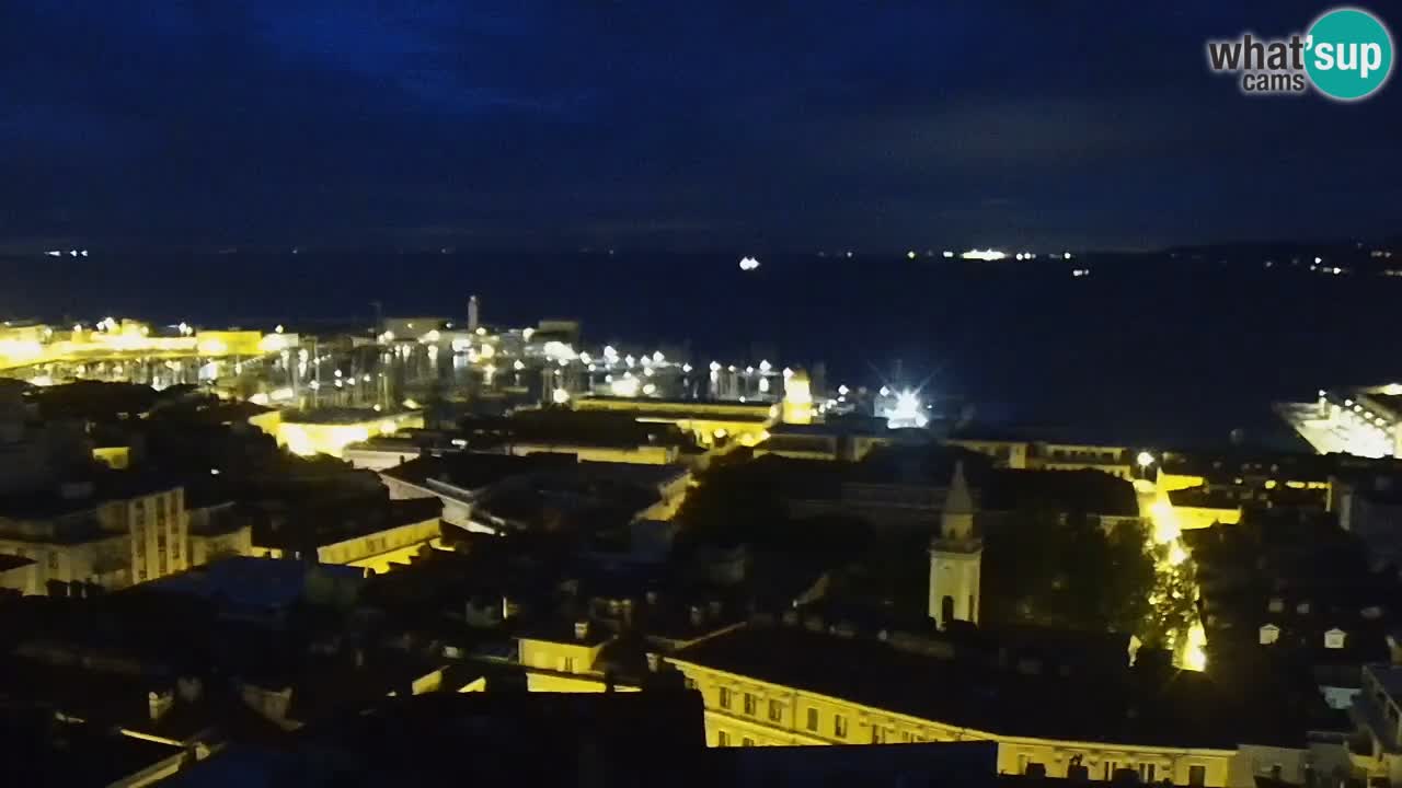 Live webcam Trieste – Panorama della città, del Golfo, stazione marittima e del castello di Miramare
