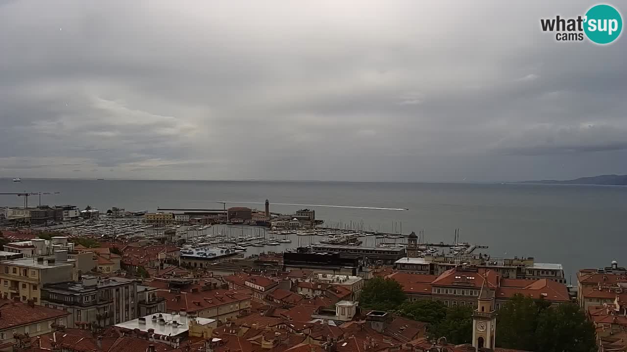 Live webcam Trieste – Panorama della città, del Golfo, stazione marittima e del castello di Miramare