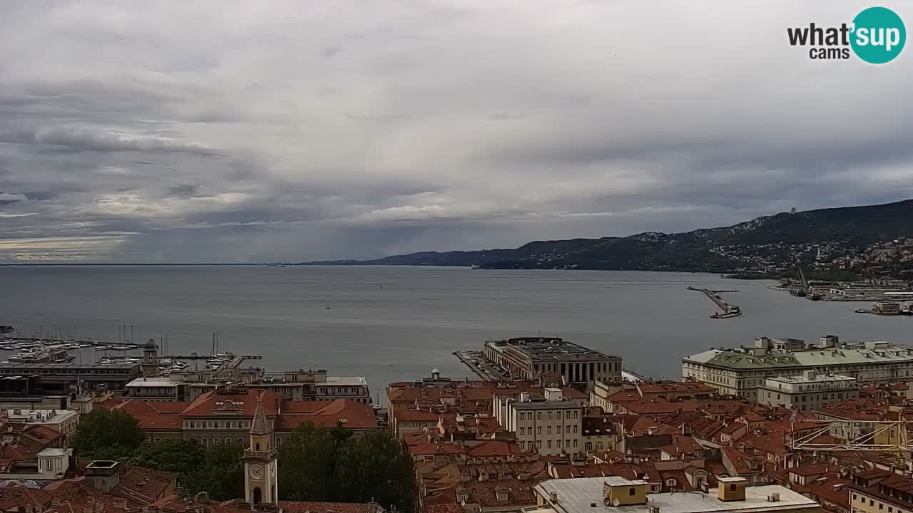 Webcam en vivo Trieste, ciudad, golfo, puerto y castillo de Miramare