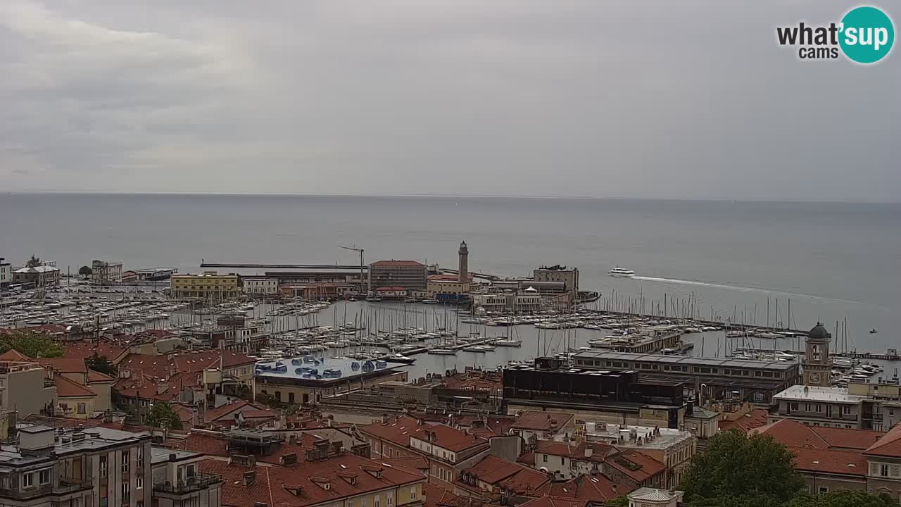 Live webcam Trieste – Panorama della città, del Golfo, stazione marittima e del castello di Miramare