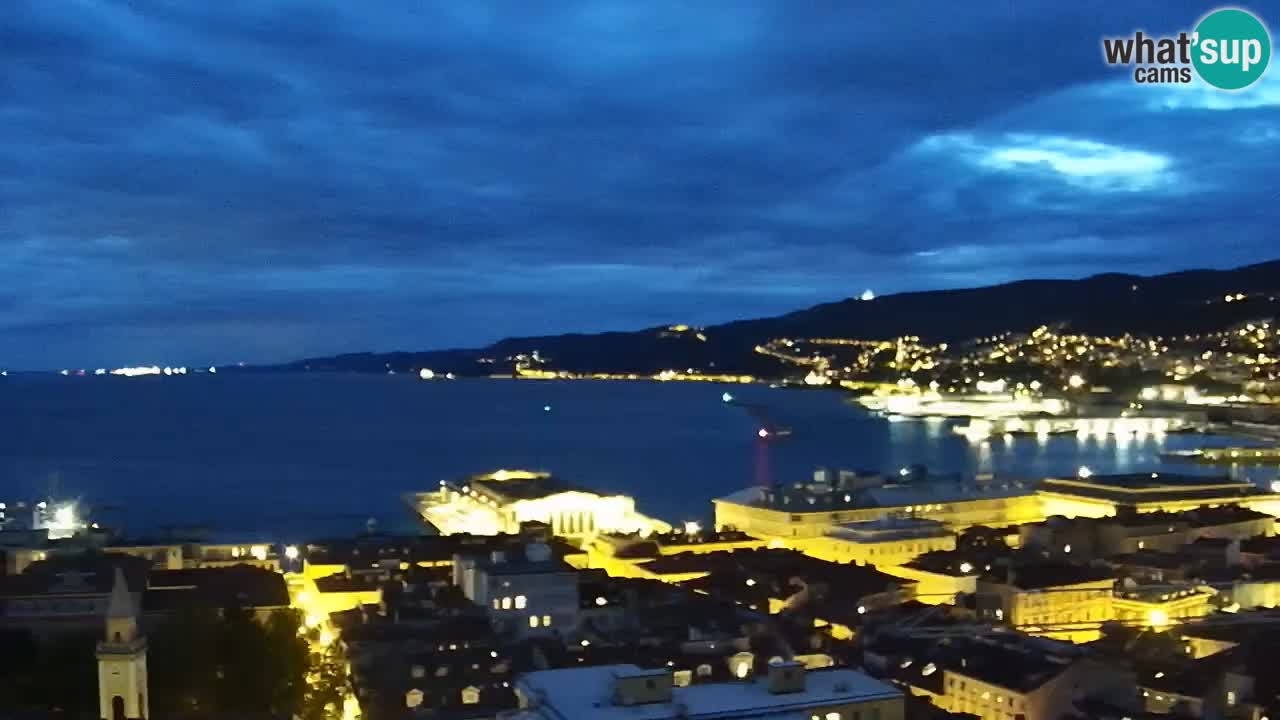 Live webcam Trieste – Panorama della città, del Golfo, stazione marittima e del castello di Miramare