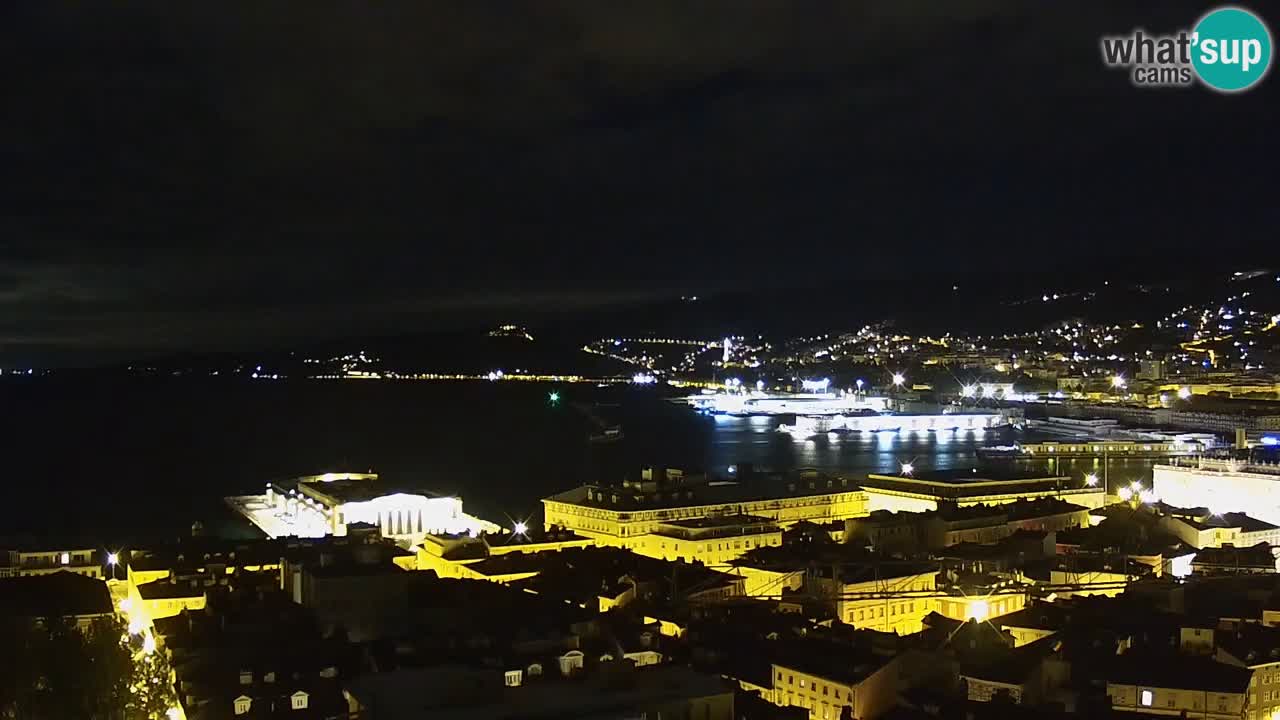 Live webcam Trieste – Panorama della città, del Golfo, stazione marittima e del castello di Miramare