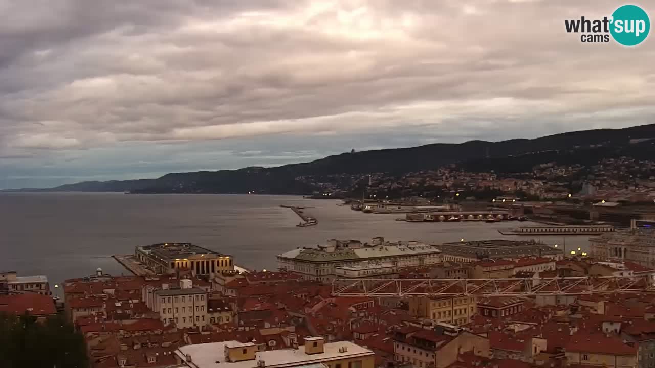 Live webcam Trieste – Panorama della città, del Golfo, stazione marittima e del castello di Miramare