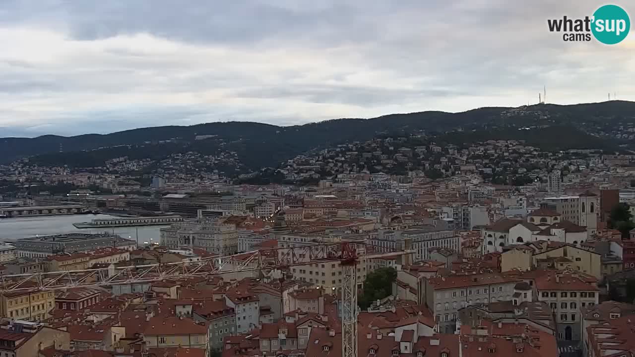 Live webcam Trieste – Panorama della città, del Golfo, stazione marittima e del castello di Miramare