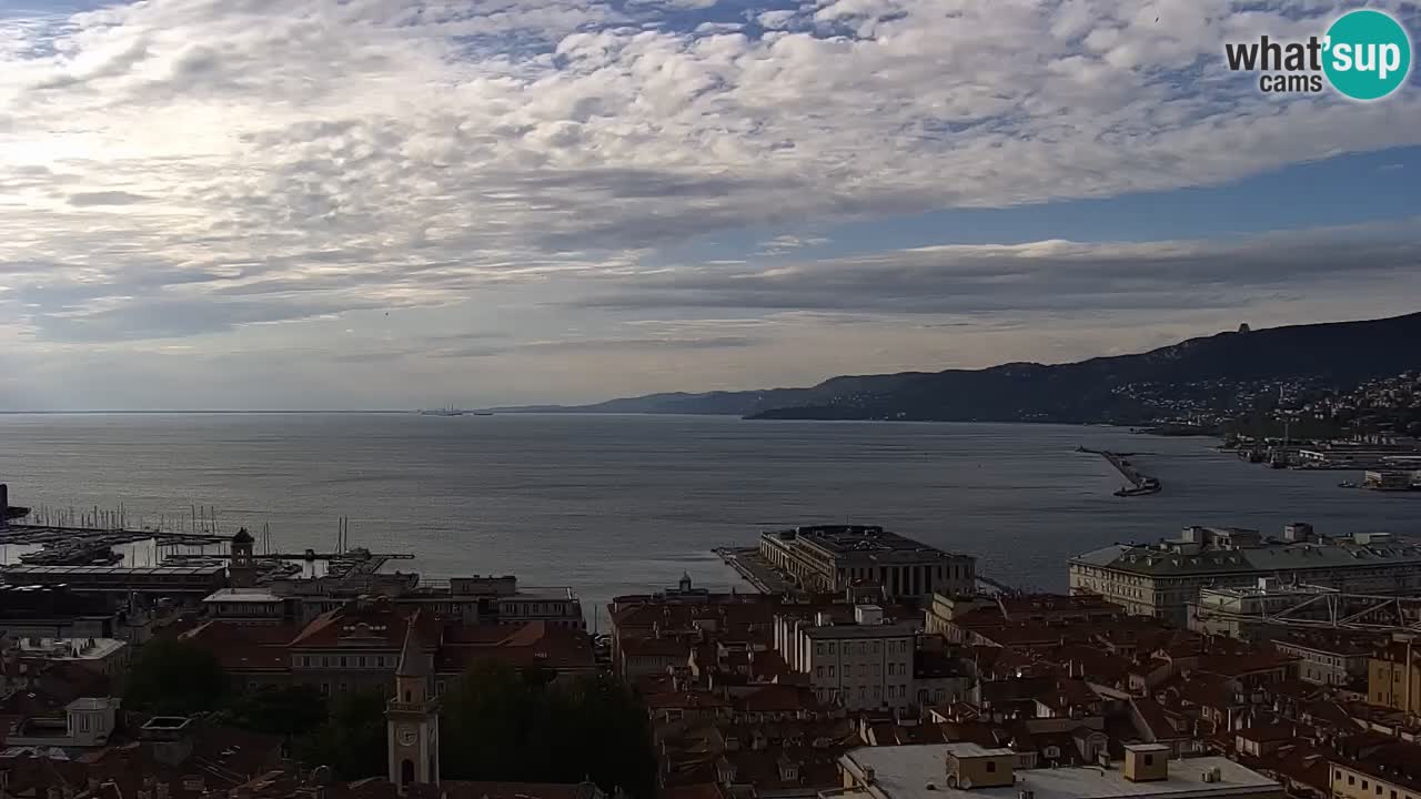 Live webcam Trieste – Panorama of the city, the Gulf, the maritime station and the Miramare castle