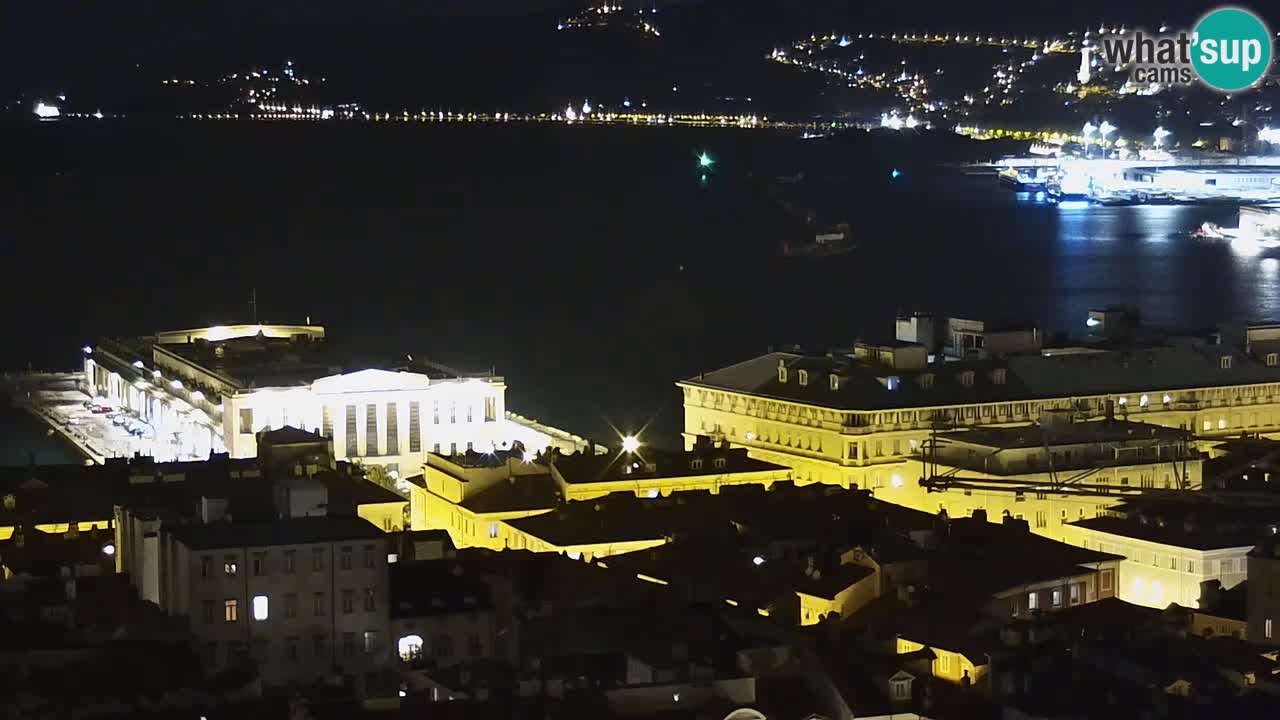 Webcam en vivo Trieste, ciudad, golfo, puerto y castillo de Miramare