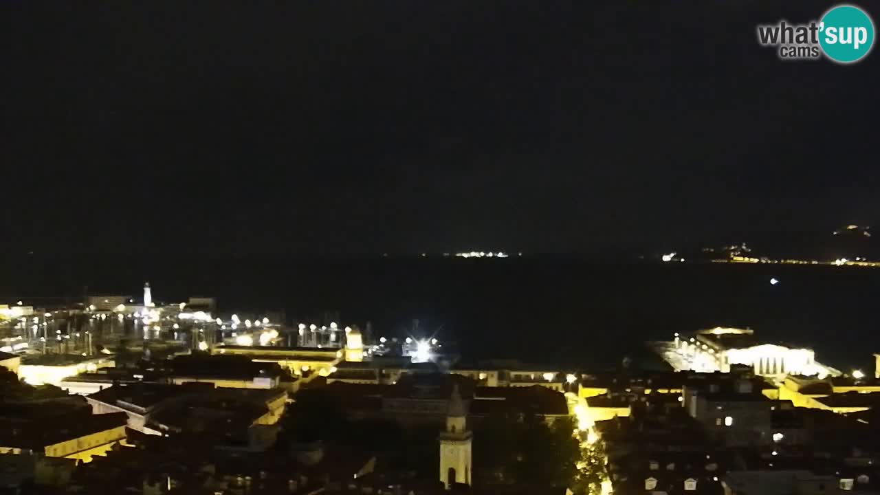 Live webcam Trieste – Panorama della città, del Golfo, stazione marittima e del castello di Miramare