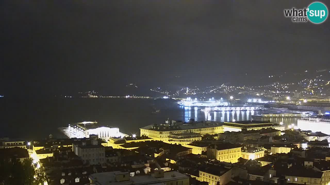 Webcam en vivo Trieste, ciudad, golfo, puerto y castillo de Miramare