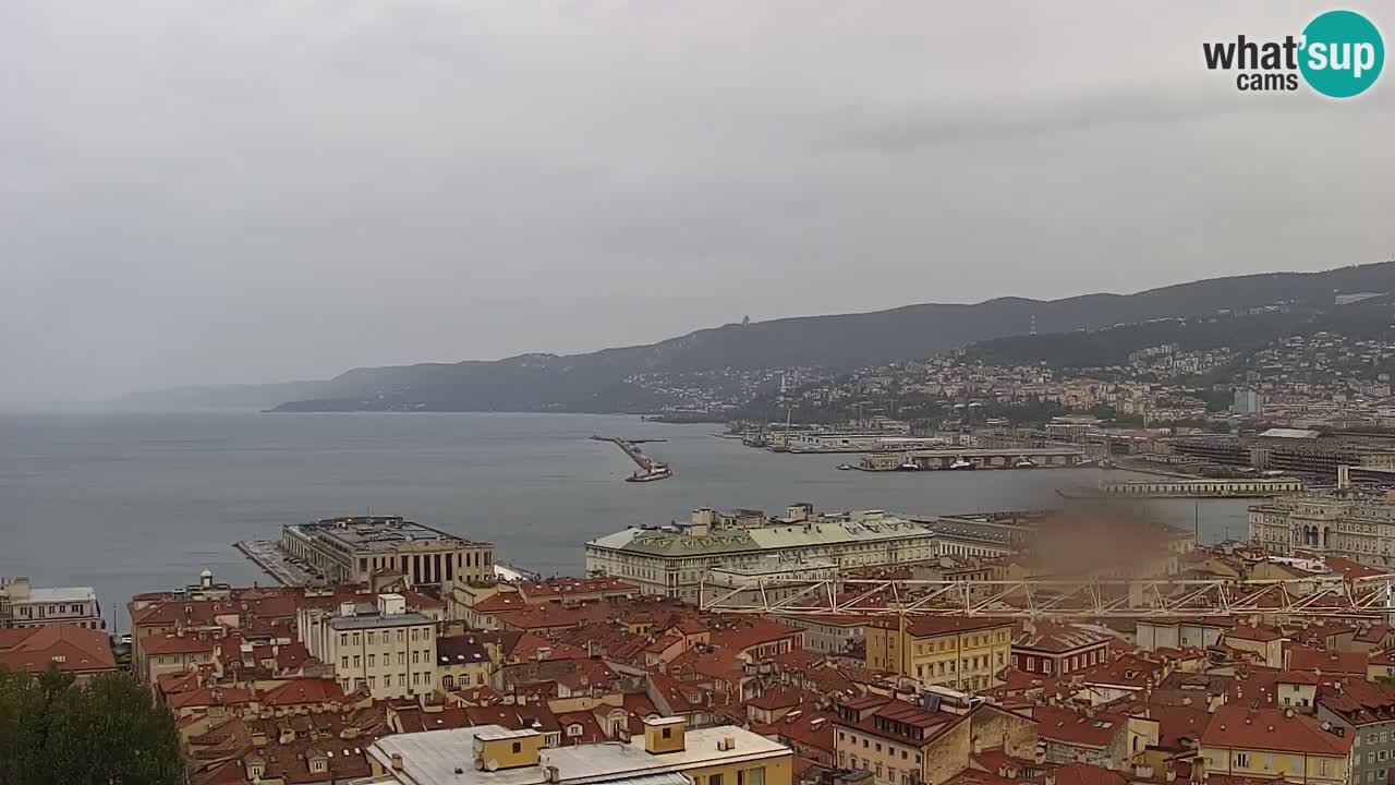 Webcam en vivo Trieste, ciudad, golfo, puerto y castillo de Miramare