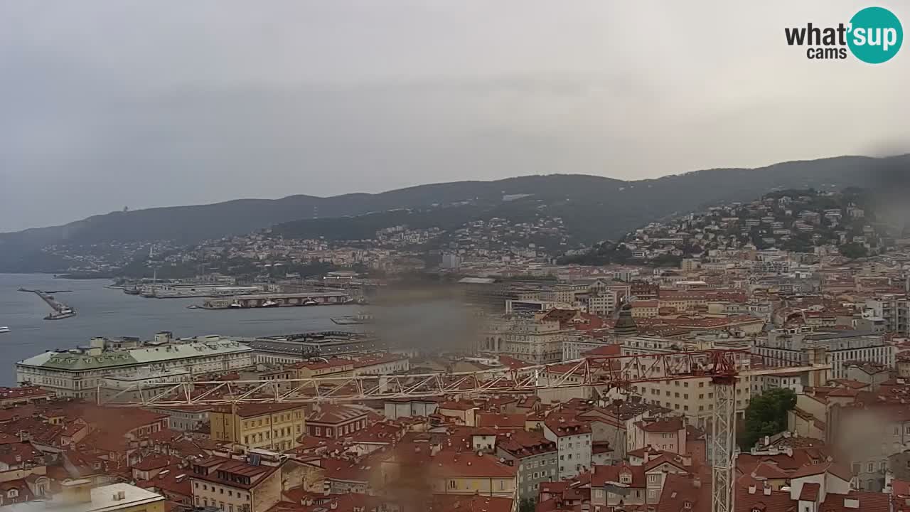 Live webcam Trieste – Panorama of the city, the Gulf, the maritime station and the Miramare castle