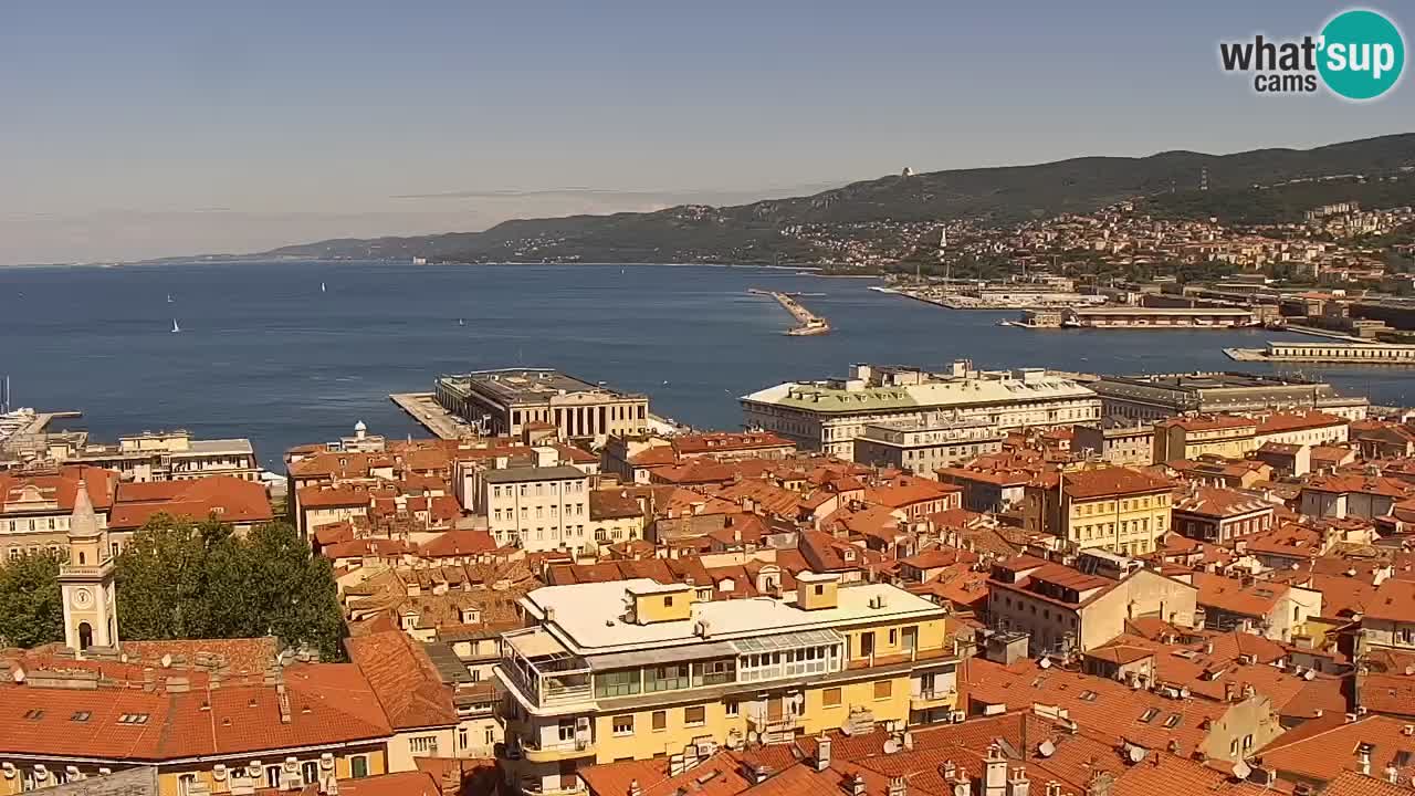 Live webcam Trieste – Panorama della città, del Golfo, stazione marittima e del castello di Miramare