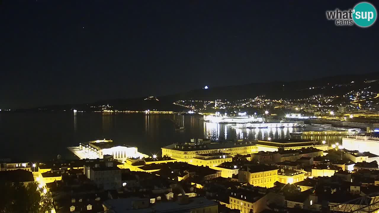 Live webcam Trieste – Panorama of the city, the Gulf, the maritime station and the Miramare castle