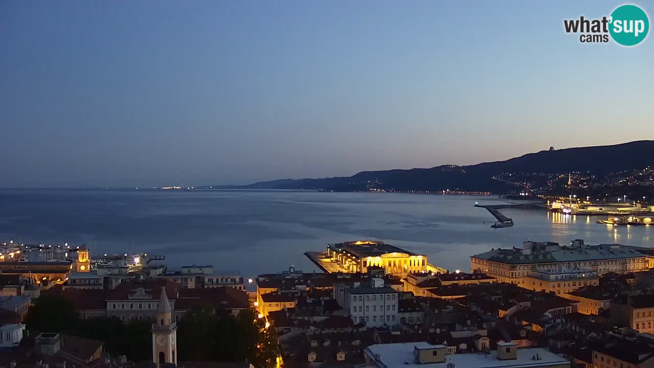 Live webcam Trieste – Panorama of the city, the Gulf, the maritime station and the Miramare castle