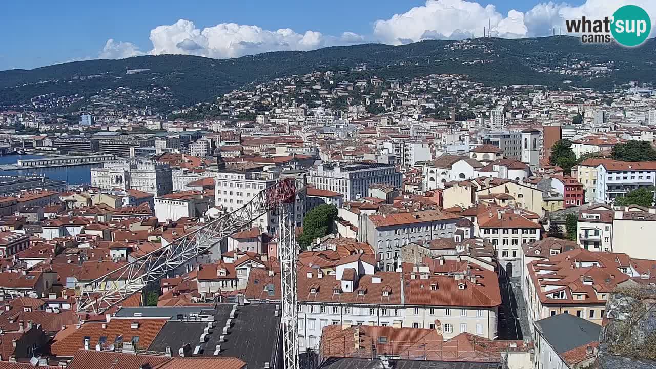 Live webcam Trieste – Panorama of the city, the Gulf, the maritime station and the Miramare castle