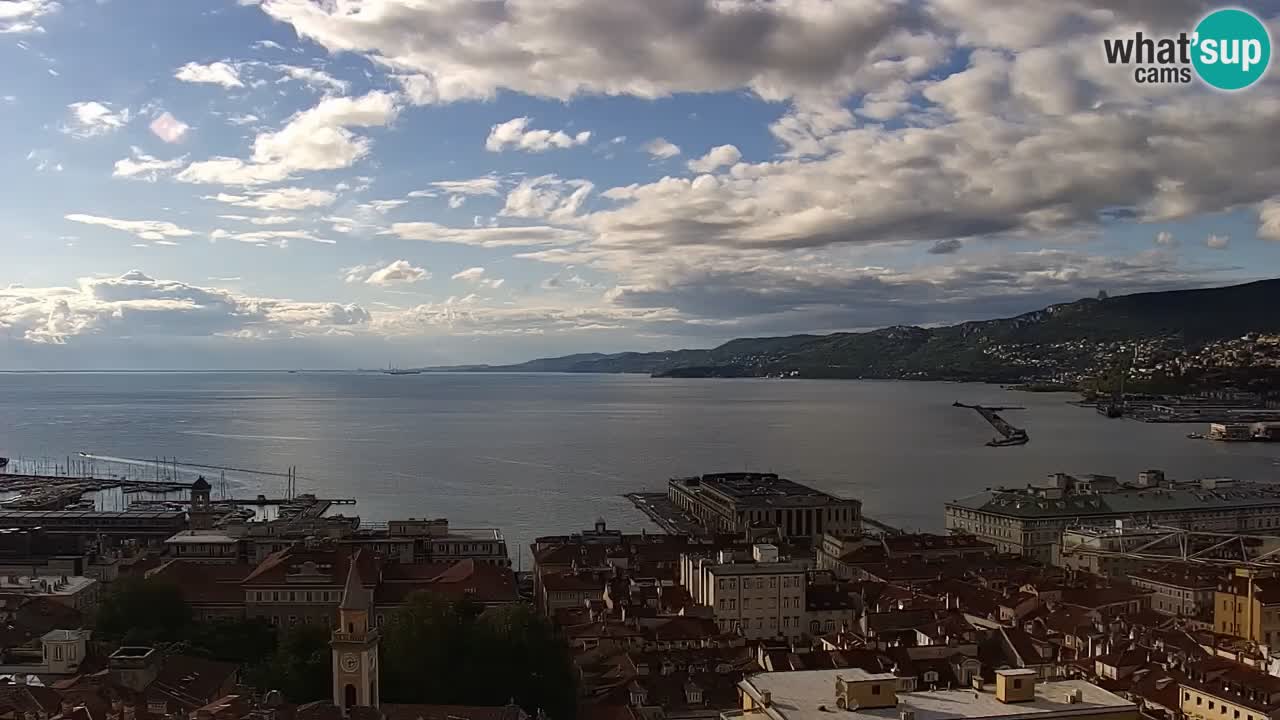 Live webcam Trieste – Panorama of the city, the Gulf, the maritime station and the Miramare castle
