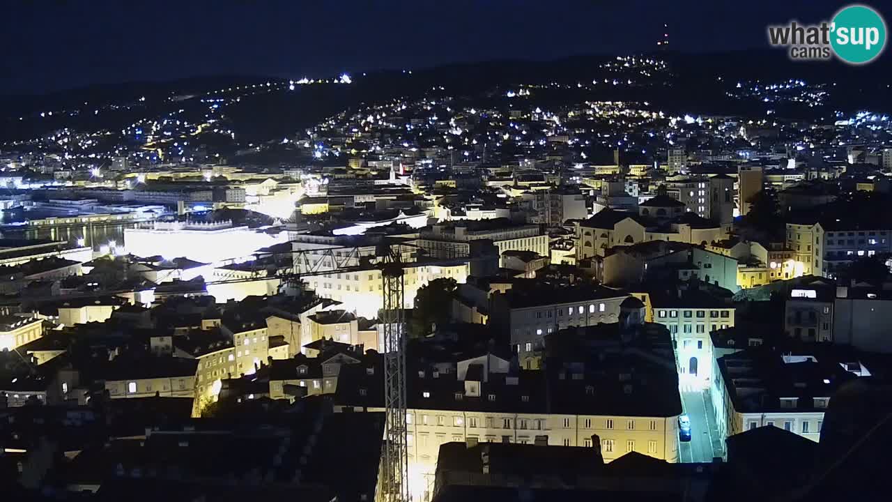 Webcam en direct Trieste, ville, golfe, port et château de Miramare
