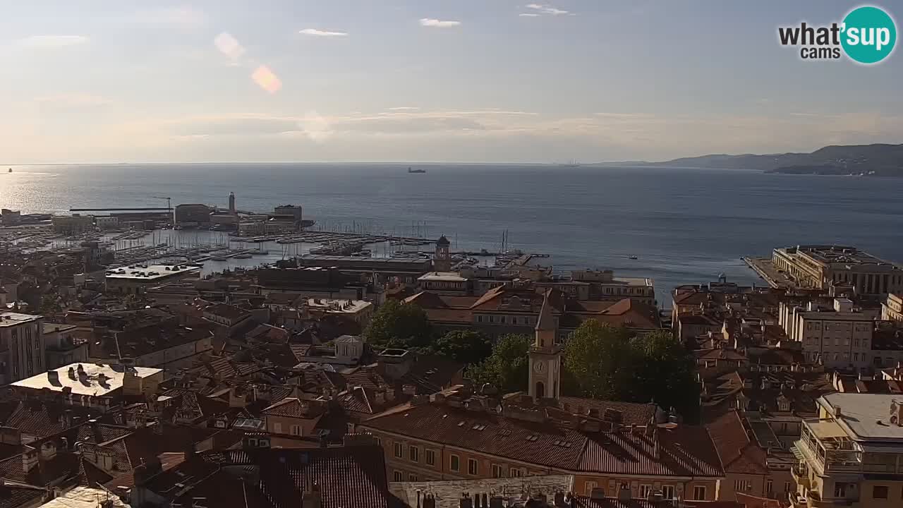 Live webcam Trieste – Panorama of the city, the Gulf, the maritime station and the Miramare castle