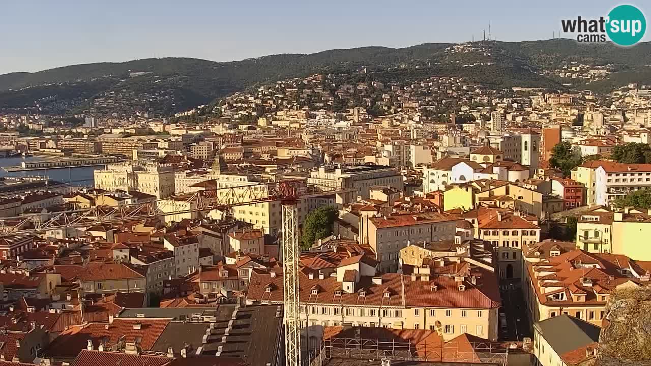 Webcam en vivo Trieste, ciudad, golfo, puerto y castillo de Miramare