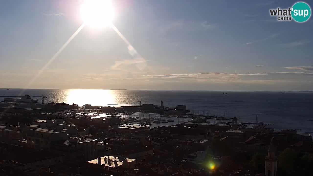 Webcam Trieste – View from sanctuary Monte Grisa