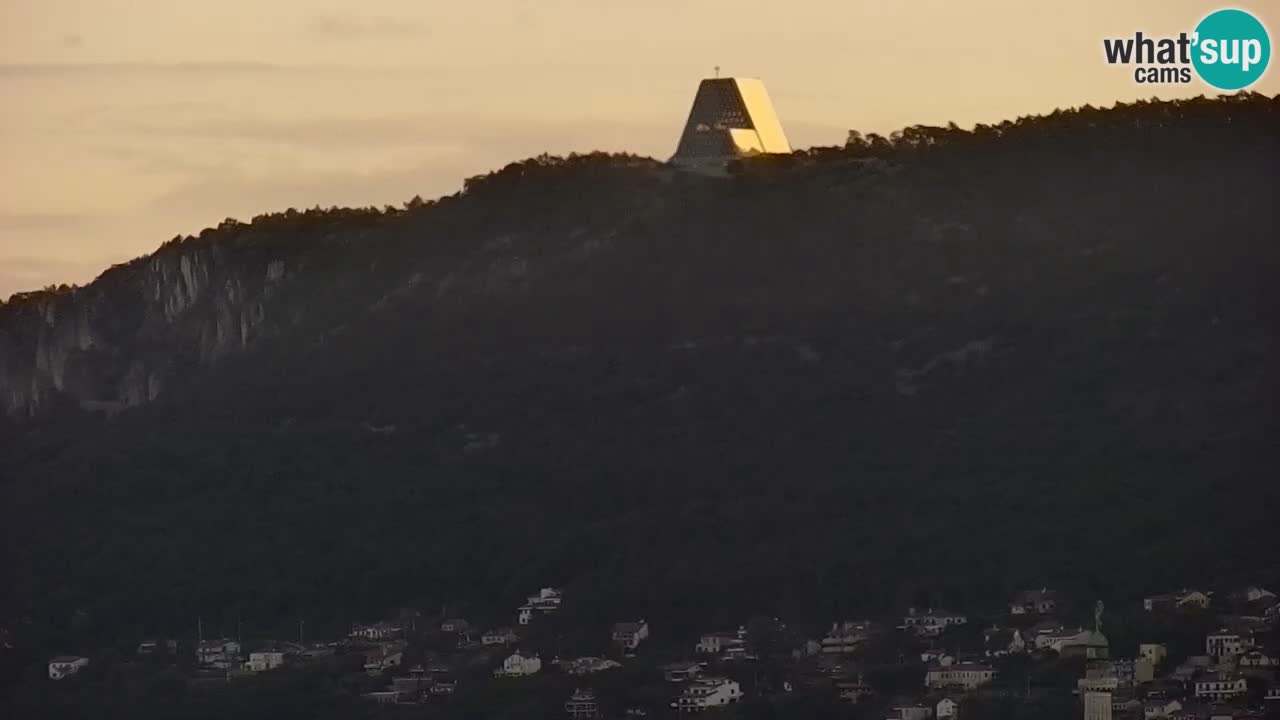 Webcam Trieste – Vue du sanctuaire Monte Grisa