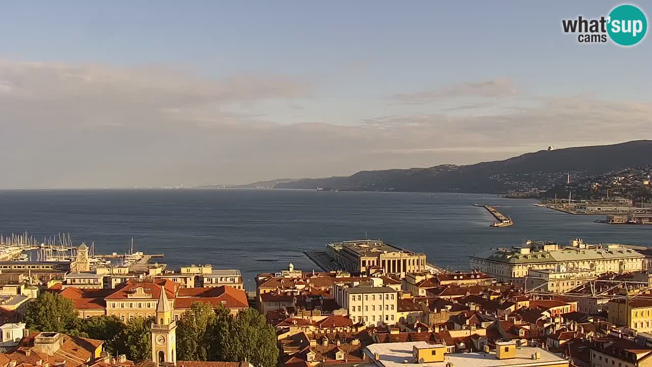 Live webcam Trieste – Panorama della città, del Golfo, stazione marittima e del castello di Miramare