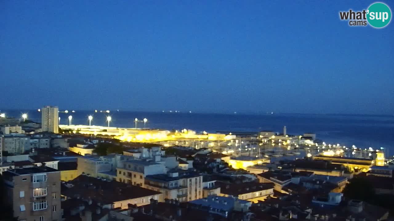 Live webcam Trieste – Panorama of the city, the Gulf, the maritime station and the Miramare castle