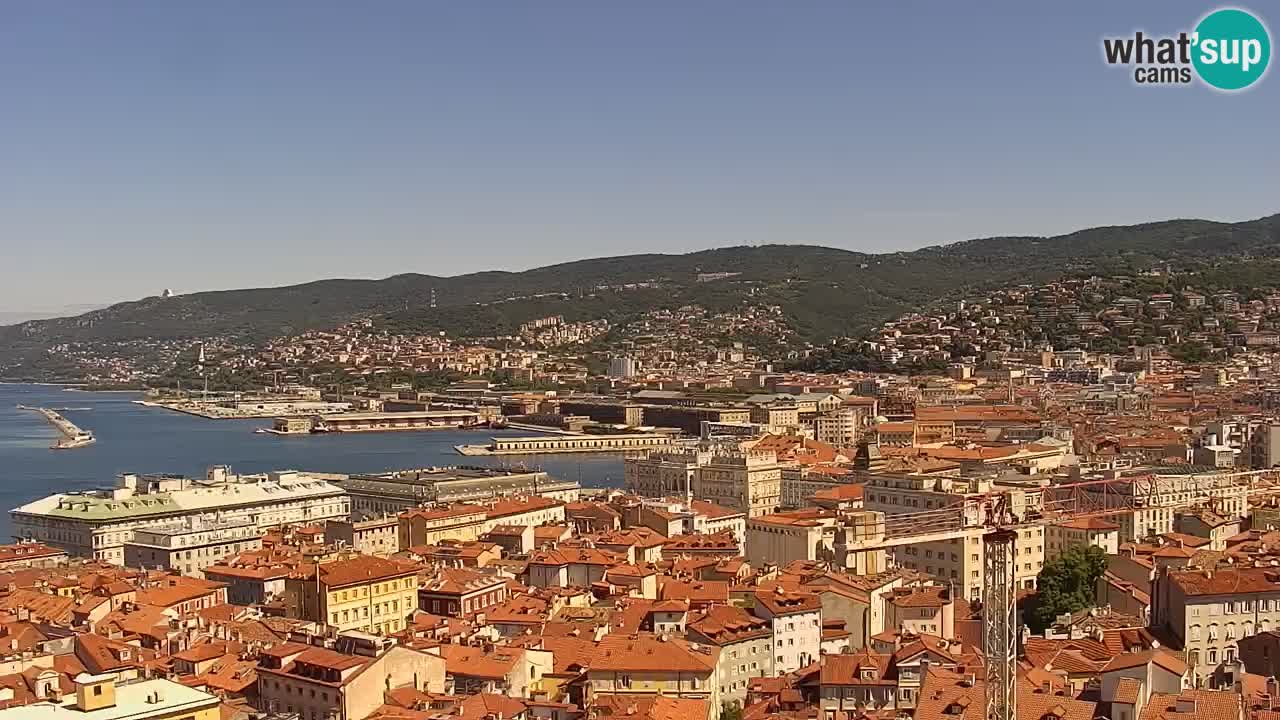 Live webcam Trieste – Panorama of the city, the Gulf, the maritime station and the Miramare castle