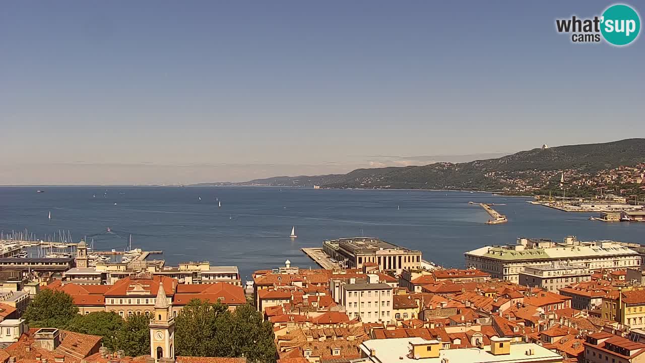 Live-Webcam Triest – Panorama der Stadt, des Golfs, der Seestation und des Schlosses Miramare