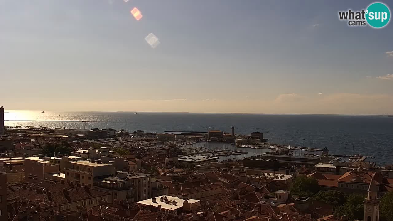 Live webcam Trieste – Panorama della città, del Golfo, stazione marittima e del castello di Miramare