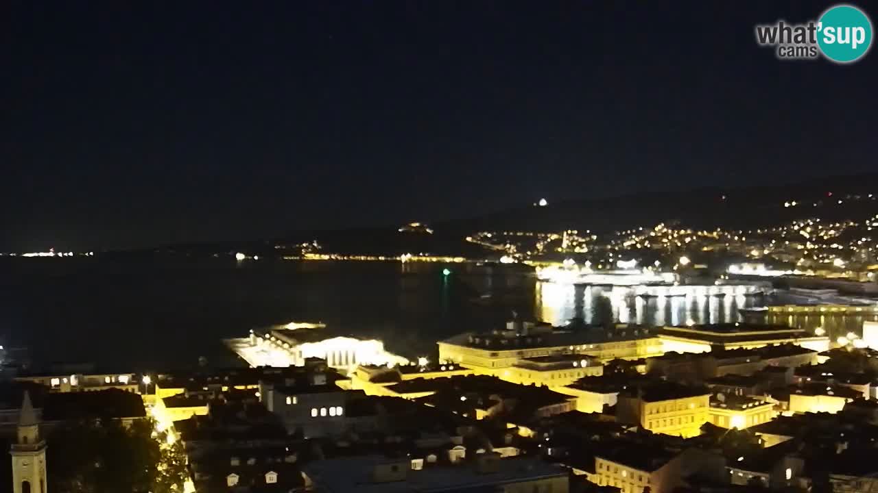 Webcam en vivo Trieste, ciudad, golfo, puerto y castillo de Miramare