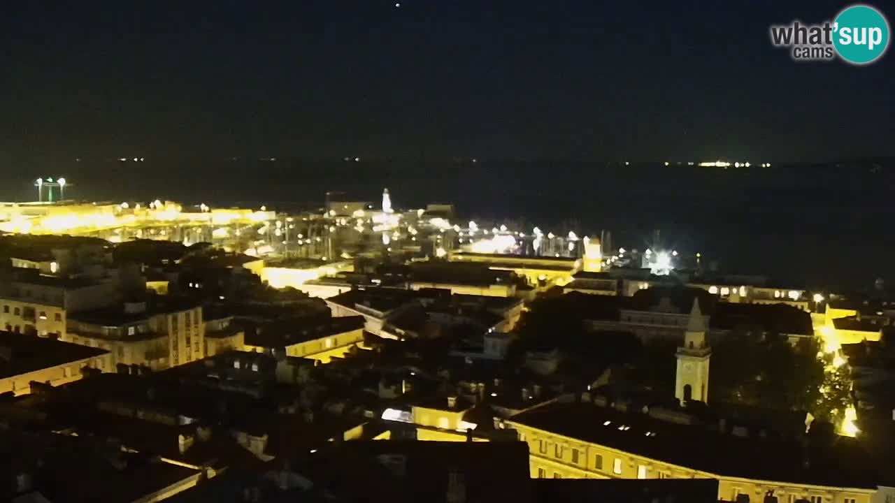 Live webcam Trieste – Panorama of the city, the Gulf, the maritime station and the Miramare castle