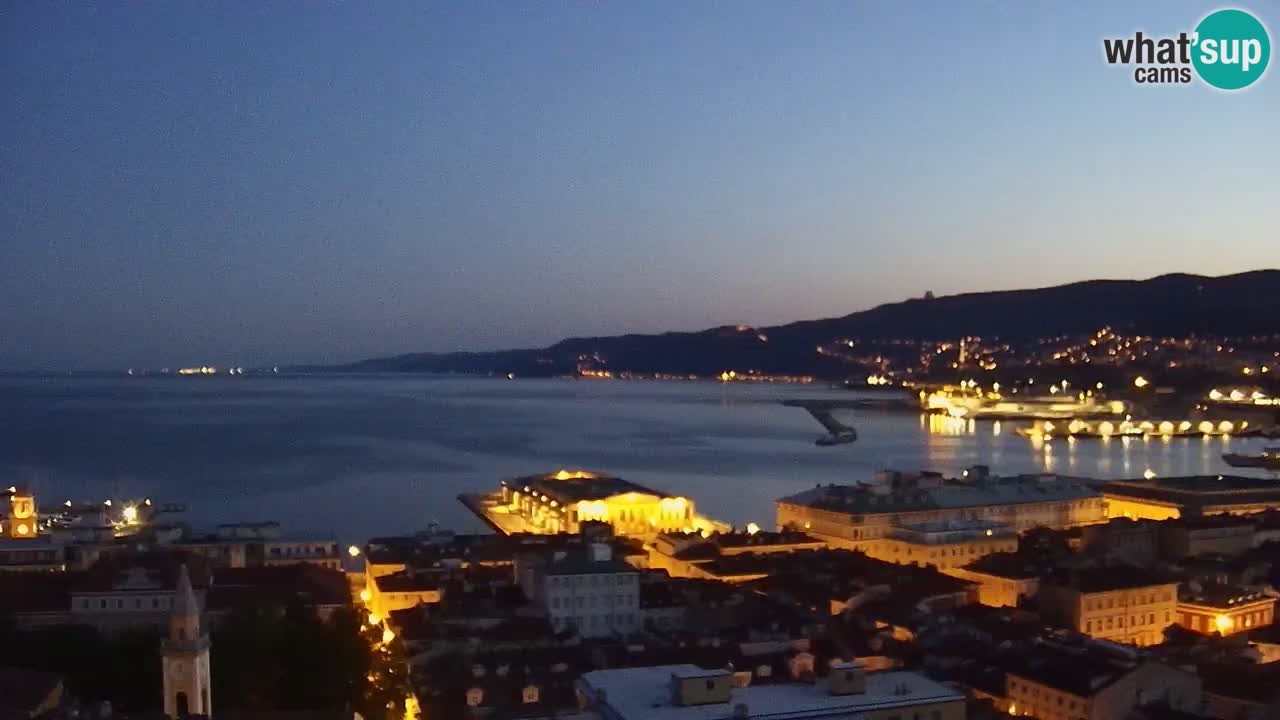 Live webcam Trieste – Panorama of the city, the Gulf, the maritime station and the Miramare castle