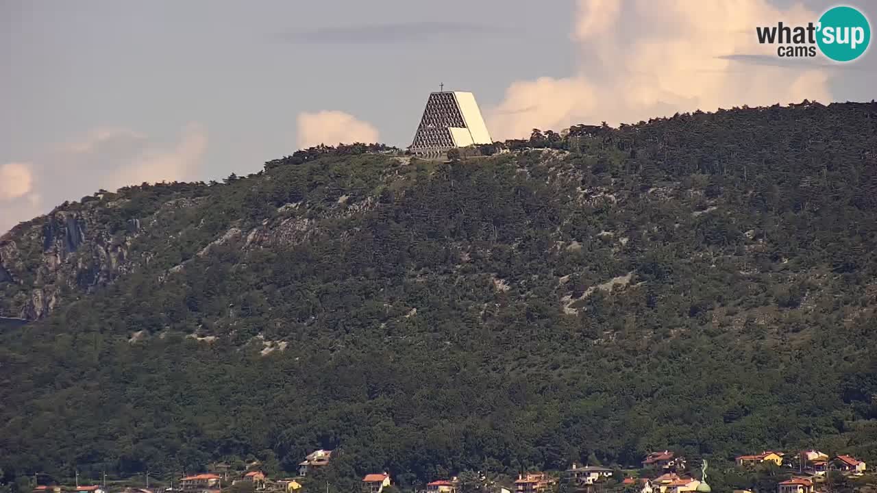Webcam Trieste – Vue du sanctuaire Monte Grisa