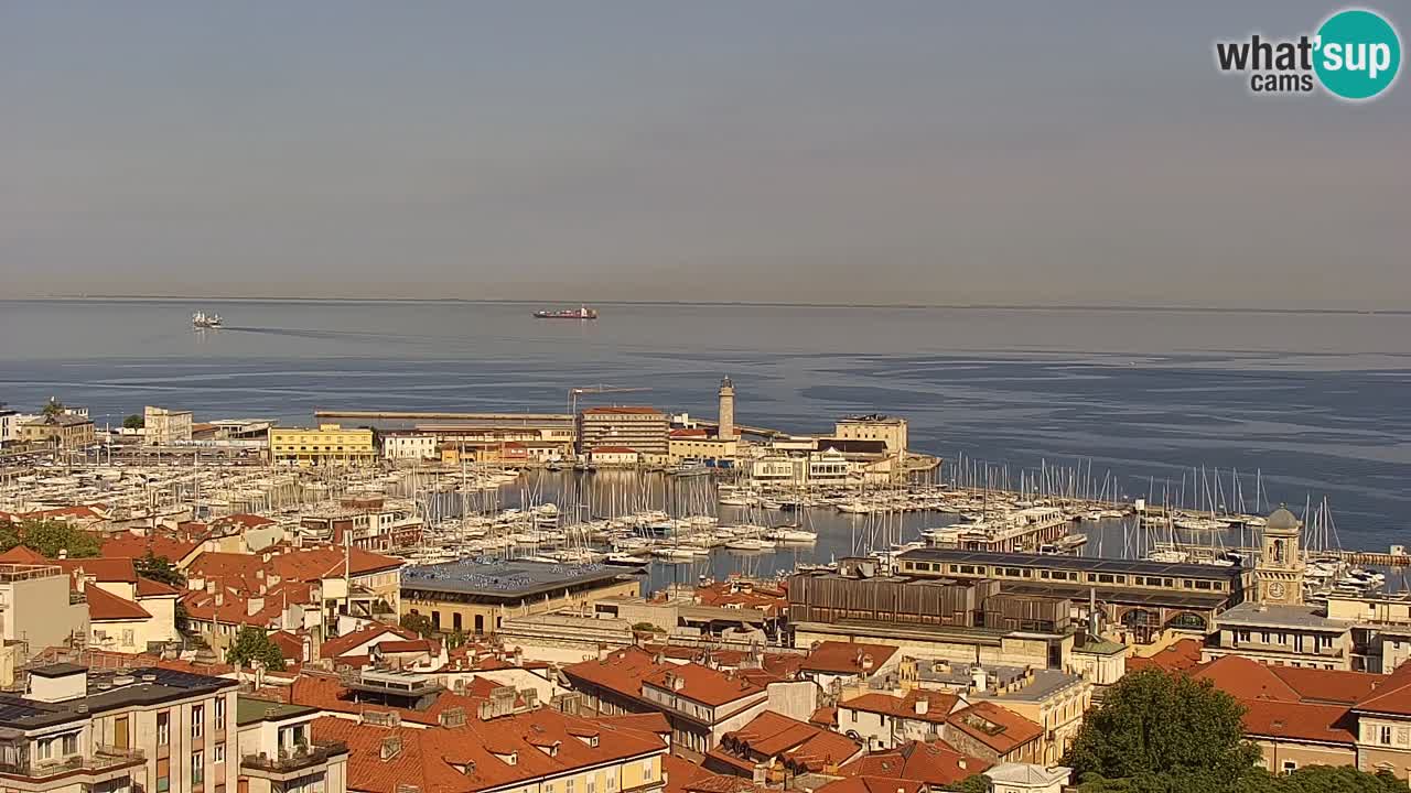 Live-Webcam Triest – Panorama der Stadt, des Golfs, der Seestation und des Schlosses Miramare