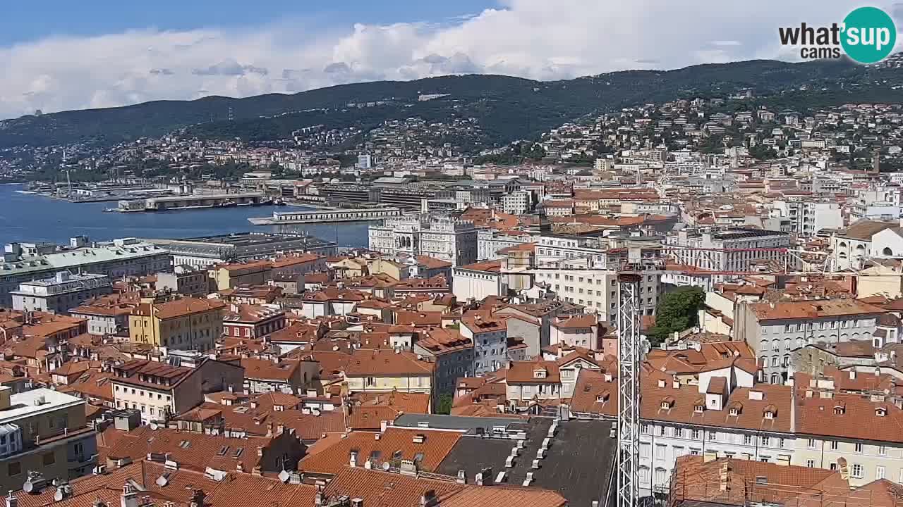 Live webcam Trieste – Panorama of the city, the Gulf, the maritime station and the Miramare castle