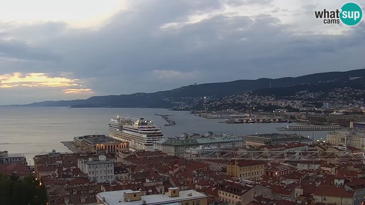 Live webcam Trieste – Panorama of the city, the Gulf, the maritime station and the Miramare castle