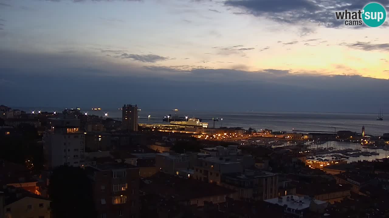Live-Webcam Triest – Panorama der Stadt, des Golfs, der Seestation und des Schlosses Miramare