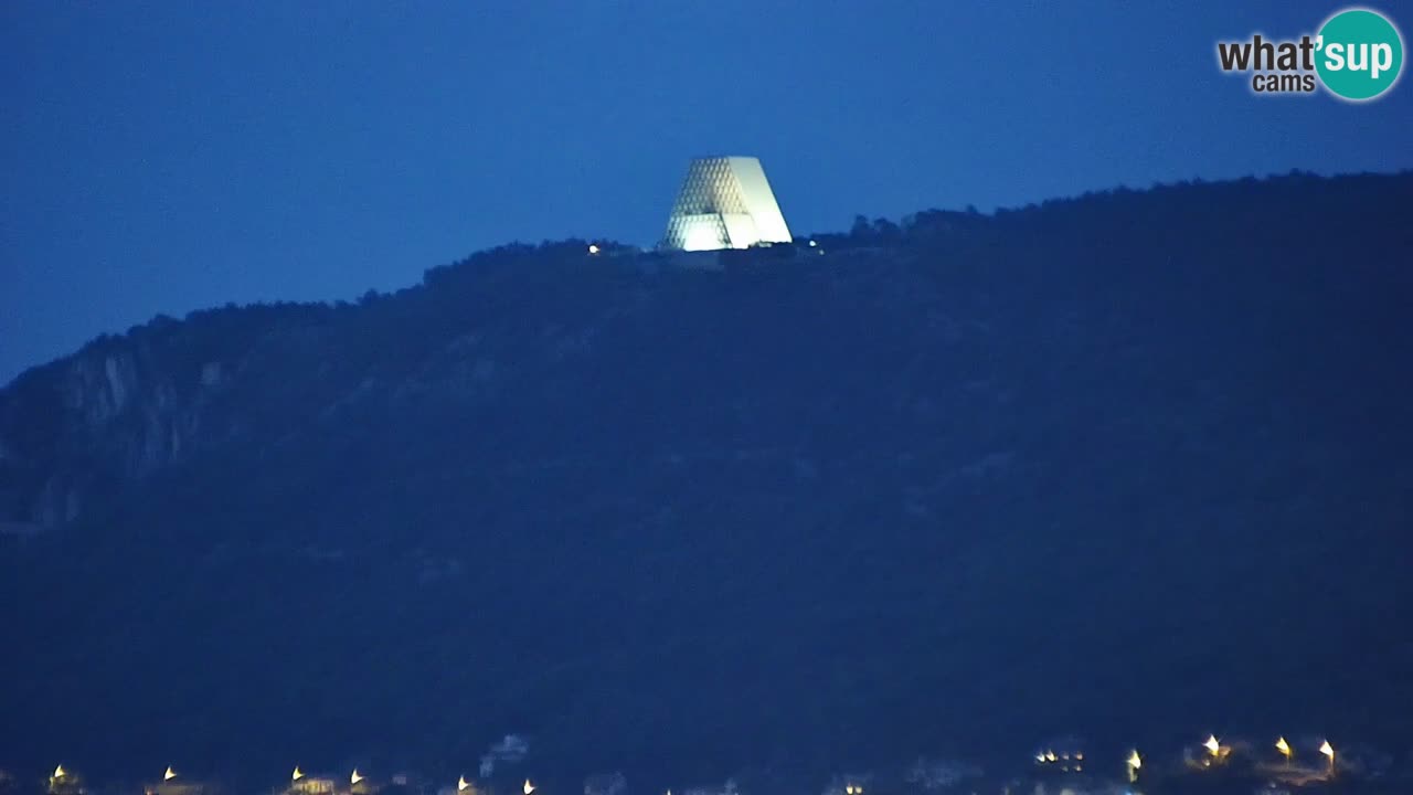 Web kamera Trst uživo – Panorama grada, zaljeva, pomorske postaje i dvorca Miramare