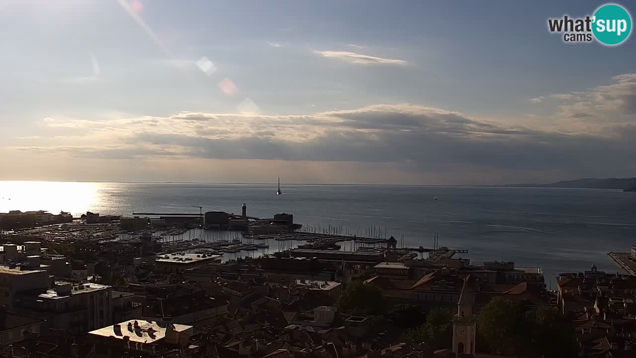 Live-Webcam Triest – Panorama der Stadt, des Golfs, der Seestation und des Schlosses Miramare