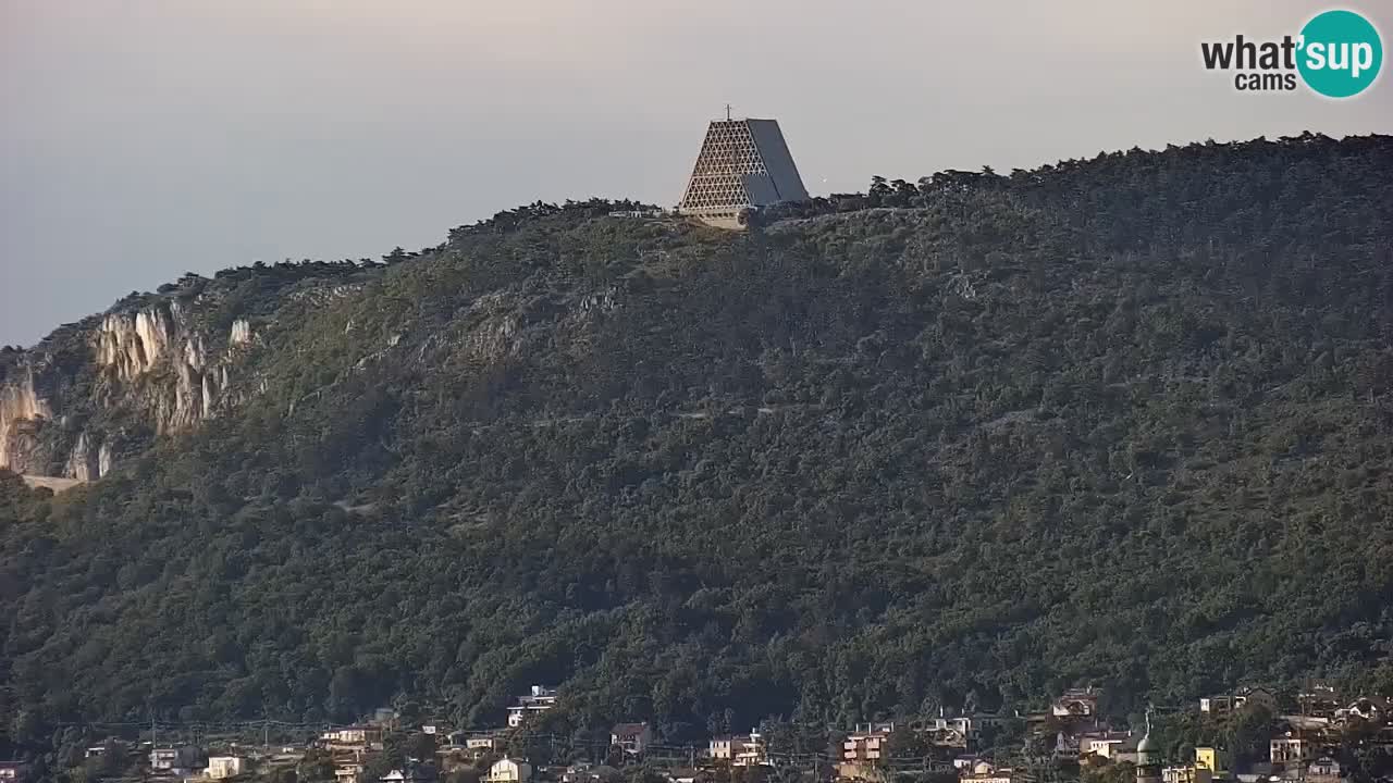Web kamera Trst uživo – Panorama grada, zaljeva, pomorske postaje i dvorca Miramare