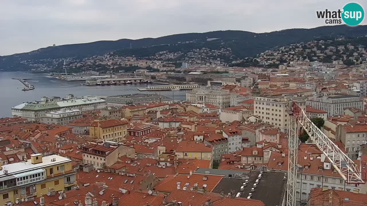 Live webcam Trieste – Panorama of the city, the Gulf, the maritime station and the Miramare castle
